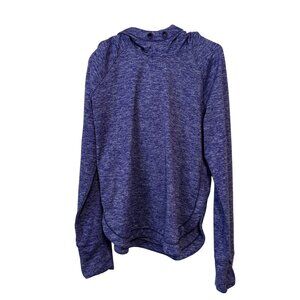 Athleta Girl Purple Heathered Long Sleeve Hoodie Thumbholes M 8-10 Lightweight